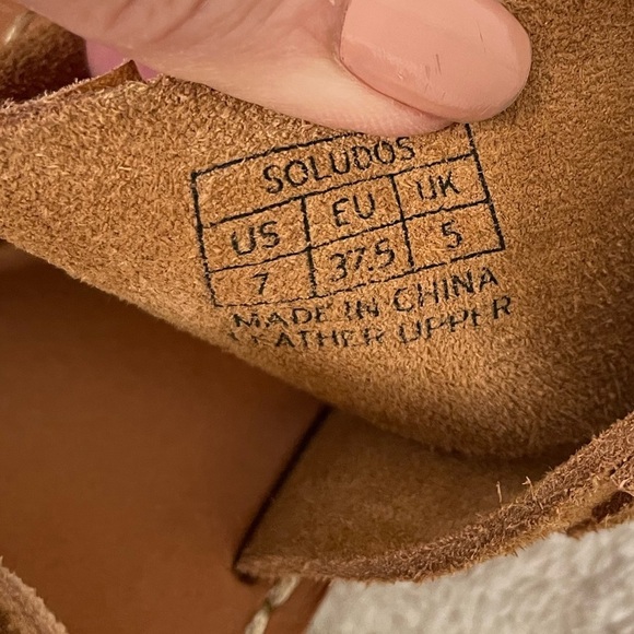 Soludos Embroidered Strappy Sandals in  Brown Suede - size 7 - Picture 7 of 7